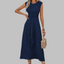 Women's Chic Sleeveless Twisted Front Midi Dress