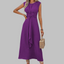 Women's Chic Sleeveless Twisted Front Midi Dress