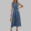Women's Chic Sleeveless Twisted Front Midi Dress