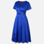 Women’s V-Neck Asymmetrical Hem Midi Dress