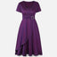 Women’s V-Neck Asymmetrical Hem Midi Dress