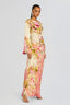 Women's Floral Bell Sleeve Evening Grown