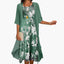 Women's Floral Midi Dress With Cardigan Set
