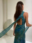 Women's Floral Summer Halter Open Back Maxi Dress