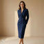 Women’s Formal Lapel Collar Blazer Midi Dress