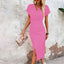 Women's Classic V-Neck Midi Dress