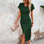 Women's Classic V-Neck Midi Dress