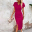 Women's Classic V-Neck Midi Dress