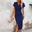 Women's Classic V-Neck Midi Dress