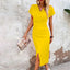 Women's Classic V-Neck Midi Dress