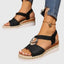 Women's Glitter O-Ring Ankle Strap Espadrille Platform Sandals