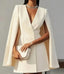 Women's V-Neck Double Breasted Cape Sleeve Blazer Dress