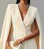 Women's V-Neck Double Breasted Cape Sleeve Blazer Dress