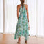 Women's Floral Halter Maxi Dress