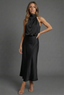 Women's Halterneck Wedding Guest Midi Dress