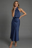 Women's Halterneck Wedding Guest Midi Dress