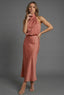 Women's Halterneck Wedding Guest Midi Dress