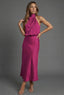 Women's Halterneck Wedding Guest Midi Dress