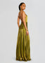 Women's High Slit Halter Neck Maxi Dress