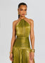Women's High Slit Halter Neck Maxi Dress