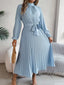 Women’s Long Sleeve Pleated Midi Dress