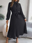 Women’s Long Sleeve Pleated Midi Dress