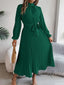 Women’s Long Sleeve Pleated Midi Dress