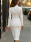 Women's Long Sleeve Slim Fit Blazer Midi Dress