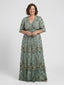 Women's Low V-Neck Floral Summer Maxi Dress