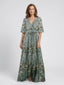 Women's Low V-Neck Floral Summer Maxi Dress
