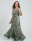 Women's Low V-Neck Floral Summer Maxi Dress