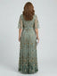 Women's Low V-Neck Floral Summer Maxi Dress