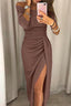 Women's Elegant Off-Shoulder Glitter Midi Dress