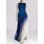 Women's Ombré Tiered Chiffon Sleeveless Maxi Dress