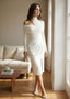 Women's One Shoulder Open Long Sleeve Midi Dress