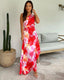 Women's One Shoulder Tie Front Maxi Dress