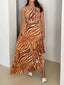 Women's One Shoulder Tie Front Maxi Dress