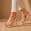 Women's Open-Toe with Adjustable Ankle Strap Platform Wedge Sandals