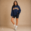 Women's Oversized Varsity Graphic Crewneck Pullover Sweatshirt