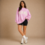 Women's Oversized Varsity Graphic Crewneck Pullover Sweatshirt