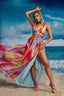 Women's Painted Flowy Maxi Dress