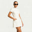 Women's Pearl Trim Pocket Detail Mini Dress