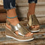 Women's Peep Toe Espadrille Wedge Sandals With Ankle Strap