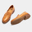 Women's Leather Penny Slip-On Round Toe Flat Loafers