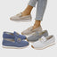 Women's Platform Slip-On Loafers With Metal Buckle Detail