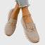 Women's Platform Slip-On Loafers With Metal Buckle Detail
