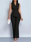 Women's Pleated Two-Piece Pants Set