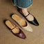 Women's Pointed Toe Buckle Strap Flat Slip-On Mules