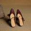 Women's Pointed Toe Buckle Strap Flat Slip-On Mules