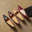 Women's Pointed Toe Slip-On Low Block Heel Pumps